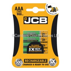 JCB Rechargable Batteries AAA x 4 Pack